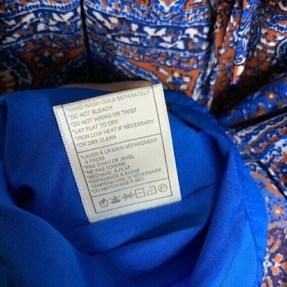 Jack by BB Dakota Dress Size Small Women's Marrakeh Blue Off Shoulder NEW - Picture 7 of 7